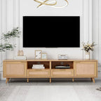 Meuble TV de style ferme moderne avec pieds en bois massif