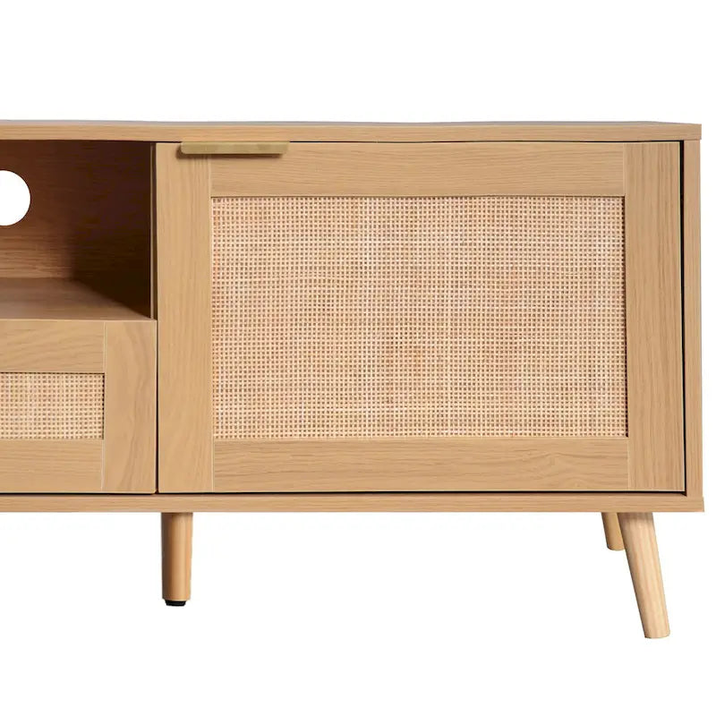 Meuble TV de style ferme moderne avec pieds en bois massif
