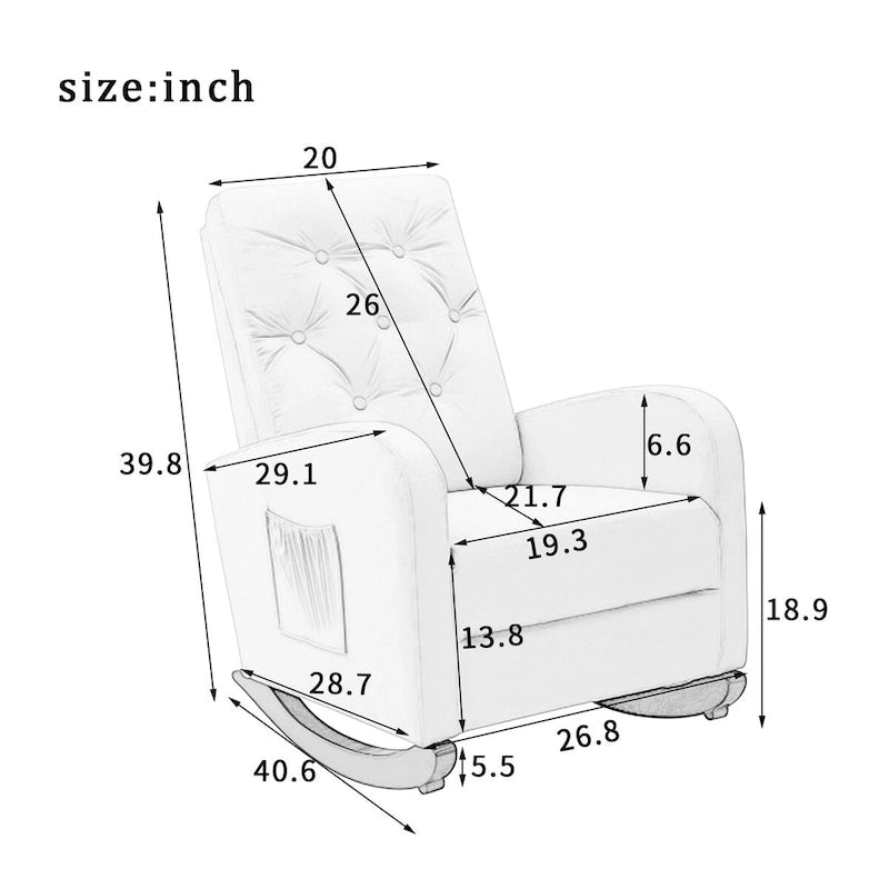 Canapé de Loisirs Confortable en Tissu Relax Inclinable