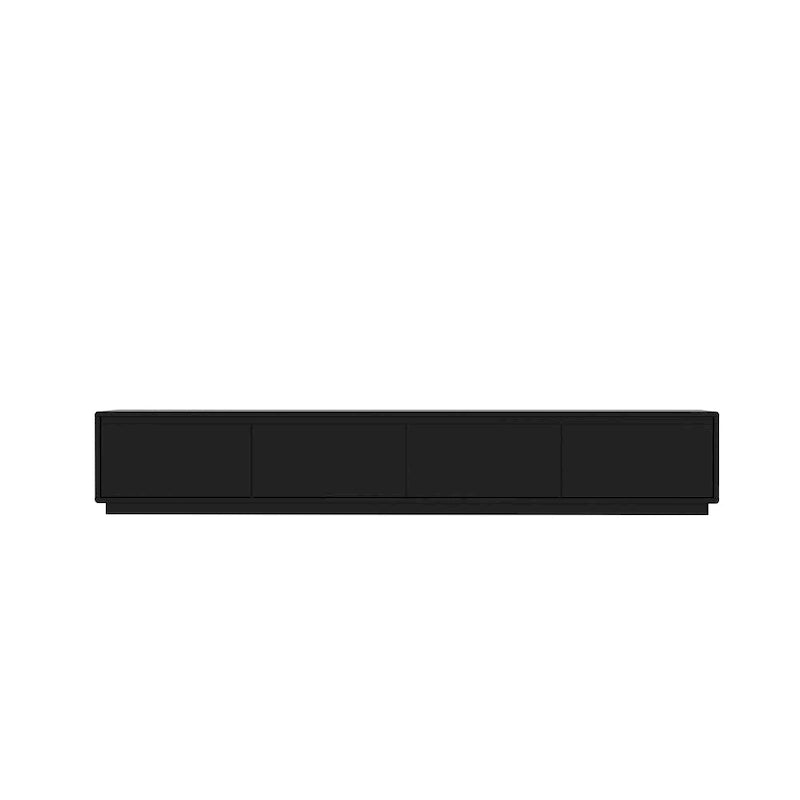 Meuble TV console lumineux blanc laqué brillant
