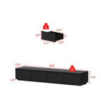 Meuble TV console lumineux blanc laqué brillant