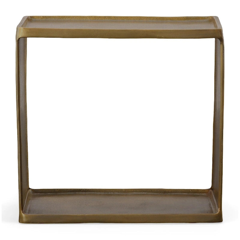 Table d'appoint Uttermost Derwent en laiton antique - 51 larg. x 48 haut. x 30 prof. (cm)