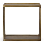 Table d'appoint Uttermost Derwent en laiton antique - 51 larg. x 48 haut. x 30 prof. (cm)