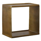 Table d'appoint Uttermost Derwent en laiton antique - 51 larg. x 48 haut. x 30 prof. (cm)