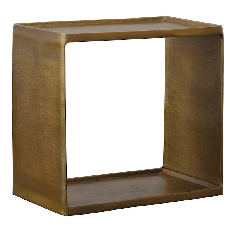 Table d'appoint Uttermost Derwent en laiton antique - 51 larg. x 48 haut. x 30 prof. (cm)