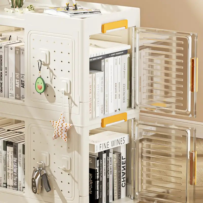 Bibliothèque de rangement roulante à 4 niveaux avec roulettes