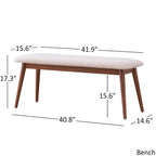 Banc de salle à manger moderne norvégien danois conique et rembourré iNSPIRE Q Modern