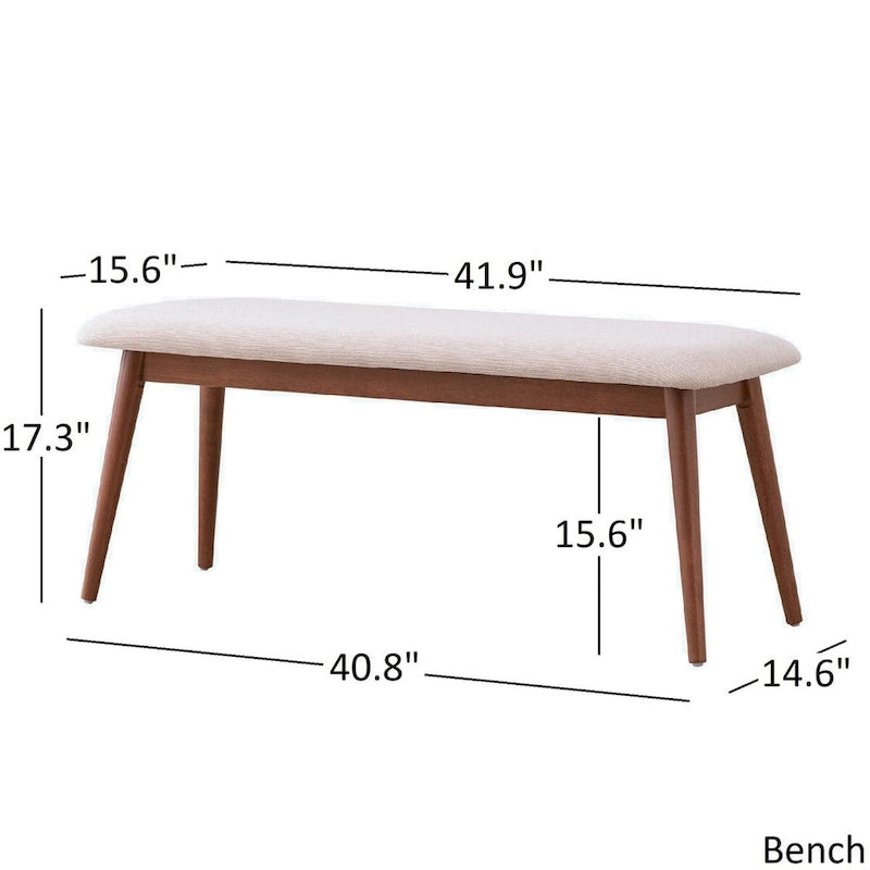 Banc de salle à manger moderne norvégien danois conique et rembourré iNSPIRE Q Modern