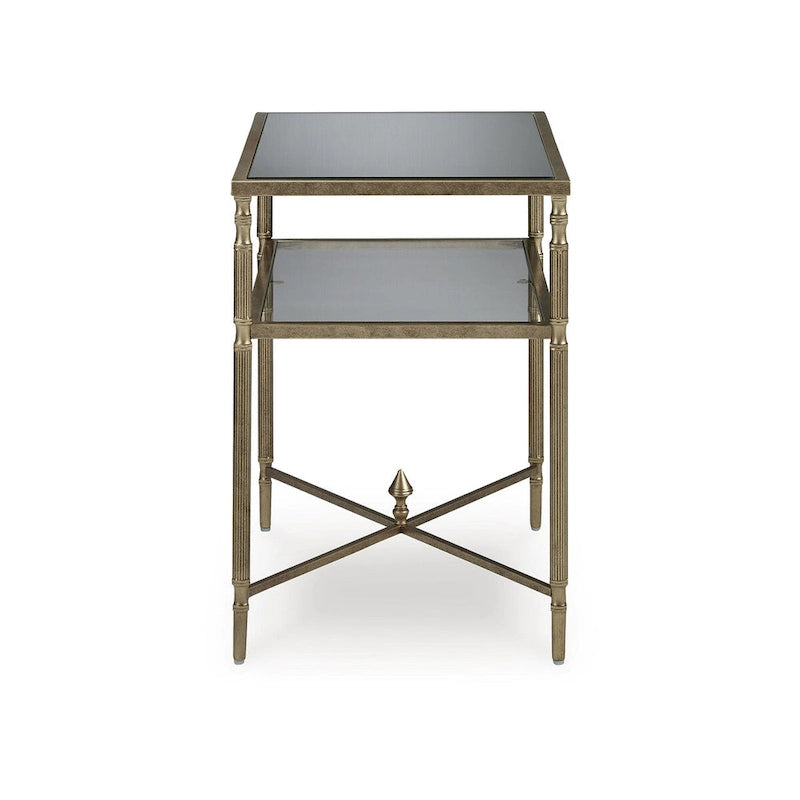 Signature Design by Ashley Cloverty Gold End Table - 25.75 L x 18 P x 26 H