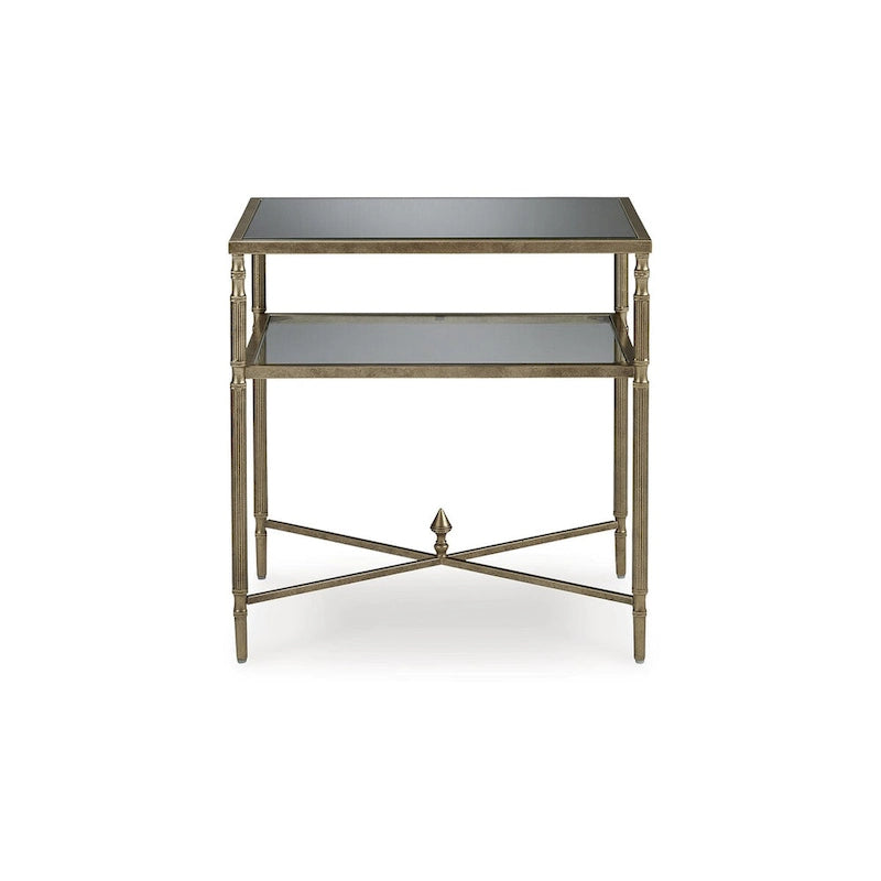 Signature Design by Ashley Cloverty Gold End Table - 25.75 L x 18 P x 26 H