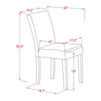East West Furniture Ensemble de salle à manger 5 pièces - Une table à manger ronde et 4 chaises de salle à manger Parson, (option de finition et de revêtement)
