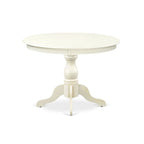 East West Furniture Ensemble de salle à manger 5 pièces - Une table à manger ronde et 4 chaises de salle à manger Parson, (option de finition et de revêtement)