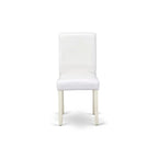 East West Furniture Ensemble de salle à manger 5 pièces - Une table à manger ronde et 4 chaises de salle à manger Parson, (option de finition et de revêtement)