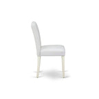 East West Furniture Ensemble de salle à manger 5 pièces - Une table à manger ronde et 4 chaises de salle à manger Parson, (option de finition et de revêtement)