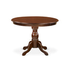 East West Furniture Ensemble de salle à manger 5 pièces - Une table à manger ronde et 4 chaises de salle à manger Parson, (option de finition et de revêtement)