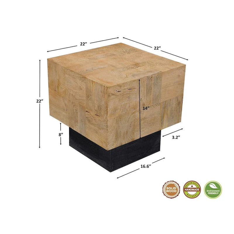 Table d'appoint Caden moderne en bois massif