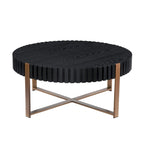 Table Basse Ronde Moderne Faite à la Main 80 cm pour Salon, Petite Table Basse avec Piédestal Robuste