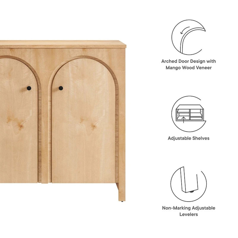 Armoire de rangement Appia à 2 portes arquées
