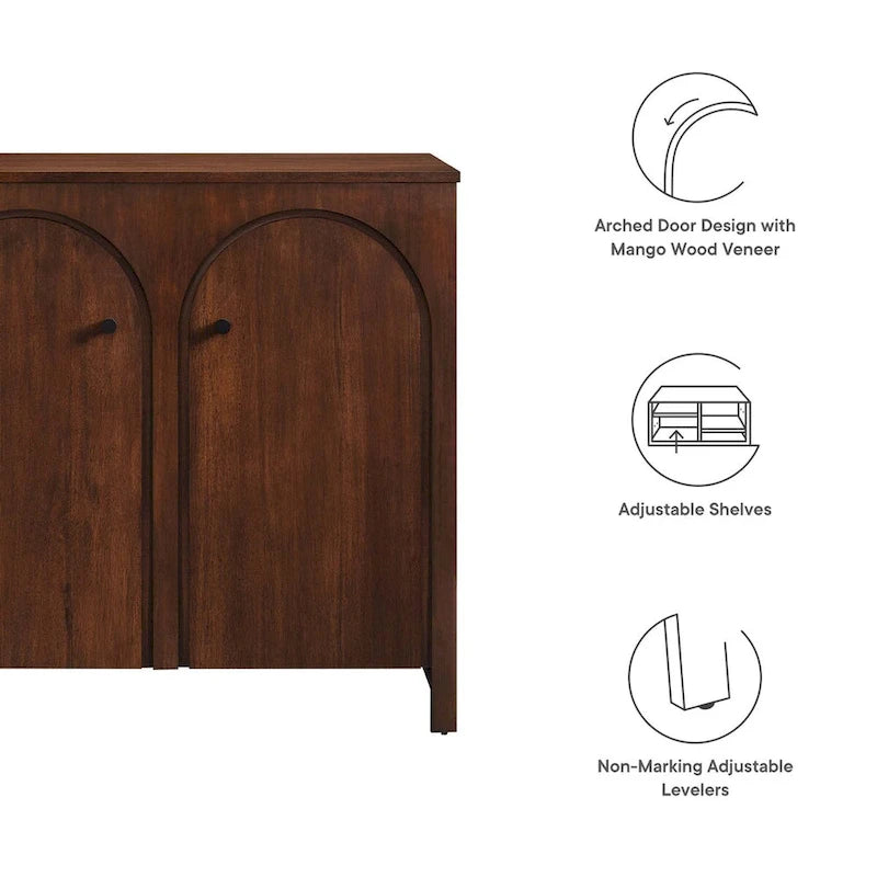 Armoire de rangement Appia à 2 portes arquées