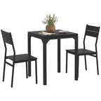 HOMCOM Ensemble table de salle à manger 3 pièces pour 2 personnes, table et chaises de cuisine modernes, ensemble de salle à manger pour coin-déjeuner, petits espaces