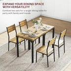 HOMCOM Ensemble table de salle à manger 3 pièces pour 2 personnes, table et chaises de cuisine modernes, ensemble de salle à manger pour coin-déjeuner, petits espaces