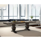 Ensemble repas CUSchoice Marron Tissu et Espresso (1 table/2 chaises)