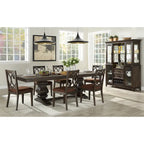Ensemble repas CUSchoice Marron Tissu et Espresso (1 table/2 chaises)