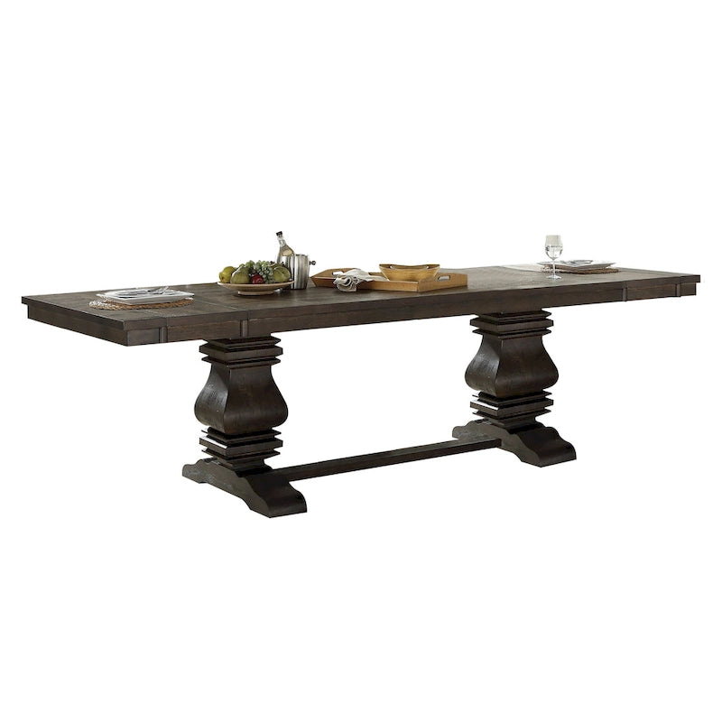 Ensemble repas CUSchoice Marron Tissu et Espresso (1 table/2 chaises)