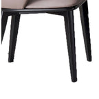 Lot de 2 chaises de salle à manger Mry de 58 cm, dossier haut rembourré, similicuir beige