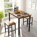 Table de salle à manger compacte pour 2 personnes, Meuble de cuisine idéal, Compacte et durable, Montage facile