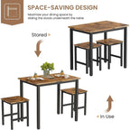 Table de salle à manger compacte pour 2 personnes, Meuble de cuisine idéal, Compacte et durable, Montage facile