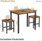 Table de salle à manger compacte pour 2 personnes, Meuble de cuisine idéal, Compacte et durable, Montage facile