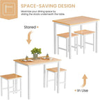 Table de salle à manger compacte pour 2 personnes, Meuble de cuisine idéal, Compacte et durable, Montage facile