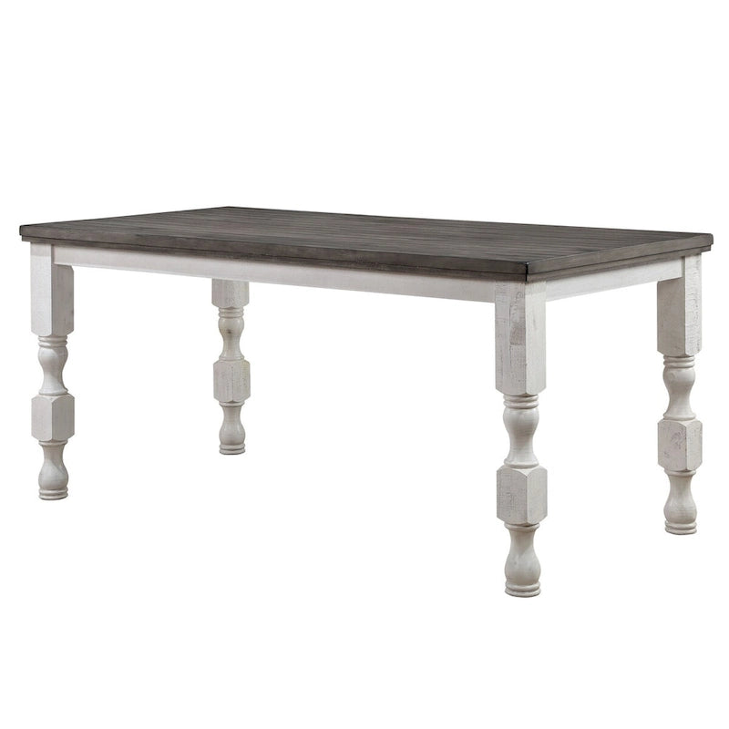 Ensemble de salle à manger 5 pièces hauteur comptoir Ionessa Farmhouse en bois blanc antique par Furniture of America
