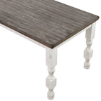 Ensemble de salle à manger 5 pièces hauteur comptoir Ionessa Farmhouse en bois blanc antique par Furniture of America