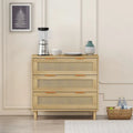 Meuble de rangement en rotin avec trois tiroirs en rotin