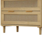 Meuble de rangement en rotin avec trois tiroirs en rotin