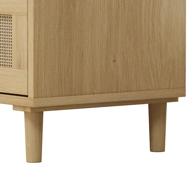 Meuble de rangement en rotin avec trois tiroirs en rotin