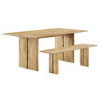 Ensemble table et banc de salle à manger en bois Amistad 72