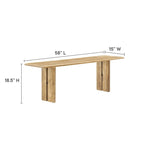 Ensemble table et banc de salle à manger en bois Amistad 72