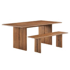 Ensemble table et banc de salle à manger en bois Amistad 72