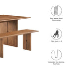 Ensemble table et banc de salle à manger en bois Amistad 72