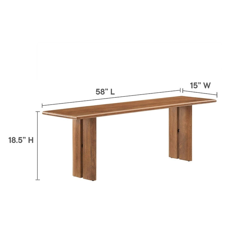 Ensemble table et banc de salle à manger en bois Amistad 72