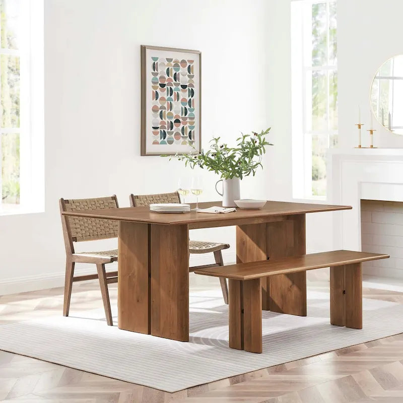 Ensemble table et banc de salle à manger en bois Amistad 72