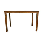 Ensemble de salle à manger Zory 5 pièces, 4 chaises rembourrées, toile de jute beige, bois marron