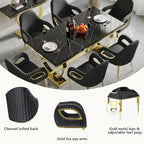 Fauteuil d'appoint de luxe en velours noir avec accoudoirs "œil de renard"