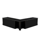 Ensemble coin-repas et table en bois noir 3 pièces Josie