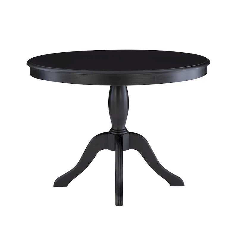 Ensemble coin-repas et table en bois noir 3 pièces Josie