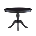 Ensemble coin-repas et table en bois noir 3 pièces Josie