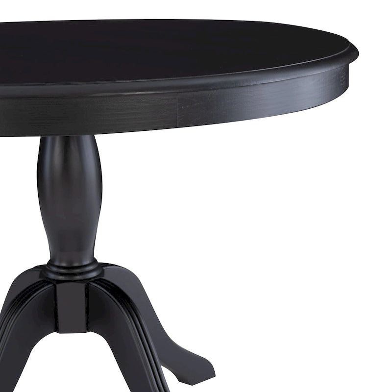 Ensemble coin-repas et table en bois noir 3 pièces Josie